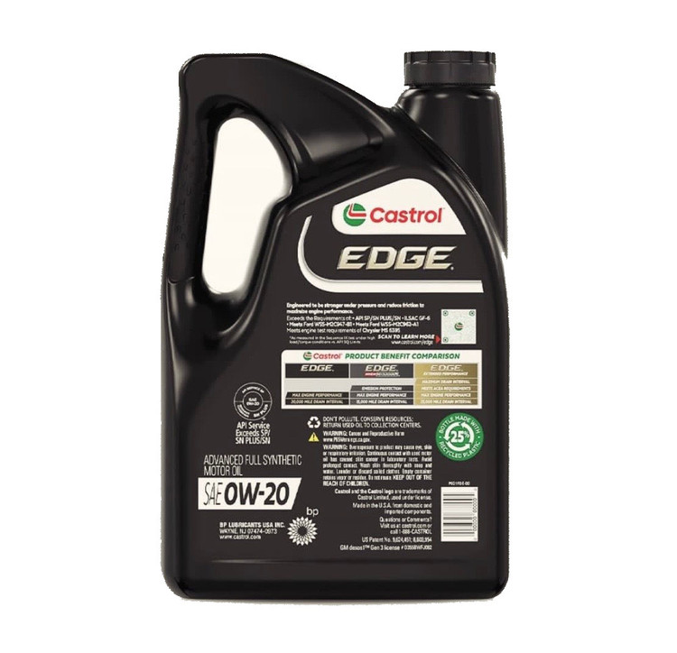 روغن موتور کاسترول مشکی EDGE 0w-20