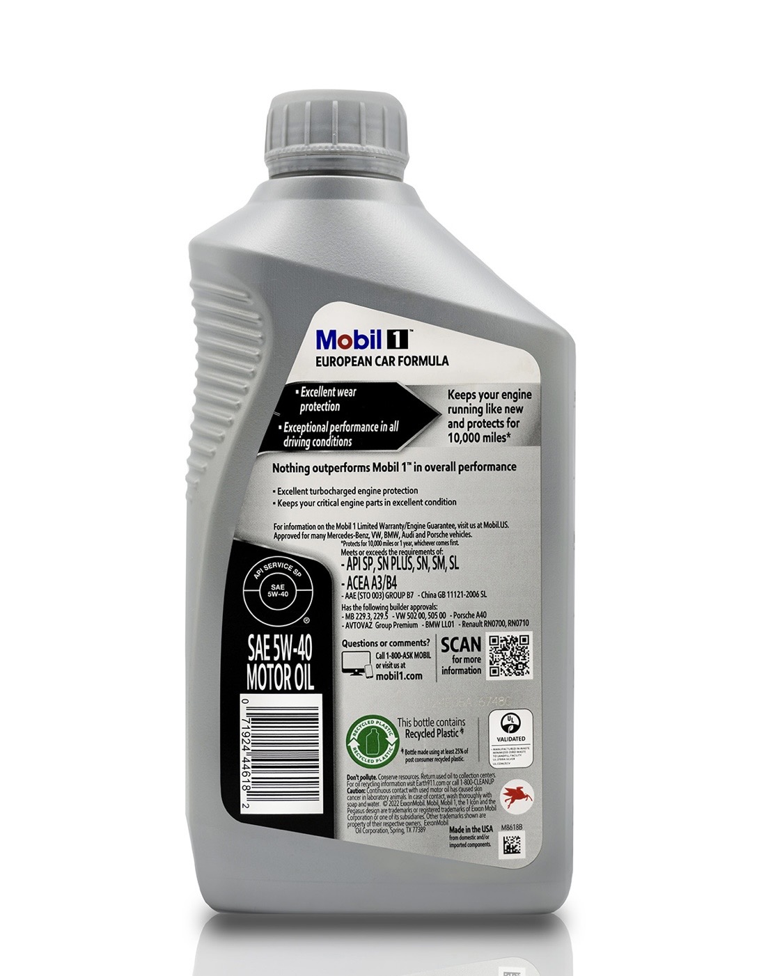 روغن موتور موبیل وان 5w-40 European